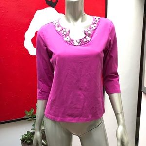 RUBY RD. adorned neckline PM